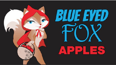 Blue Eyed Fox Apples label artwork