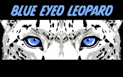 Blue Eyed Leopard label artwork