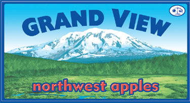 Grand View Northwest Apples label artwork